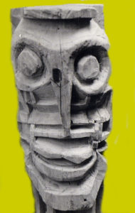 Head - teak wood