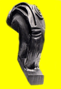Head - teak wood