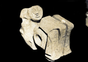 Relaxing woman - sand stone